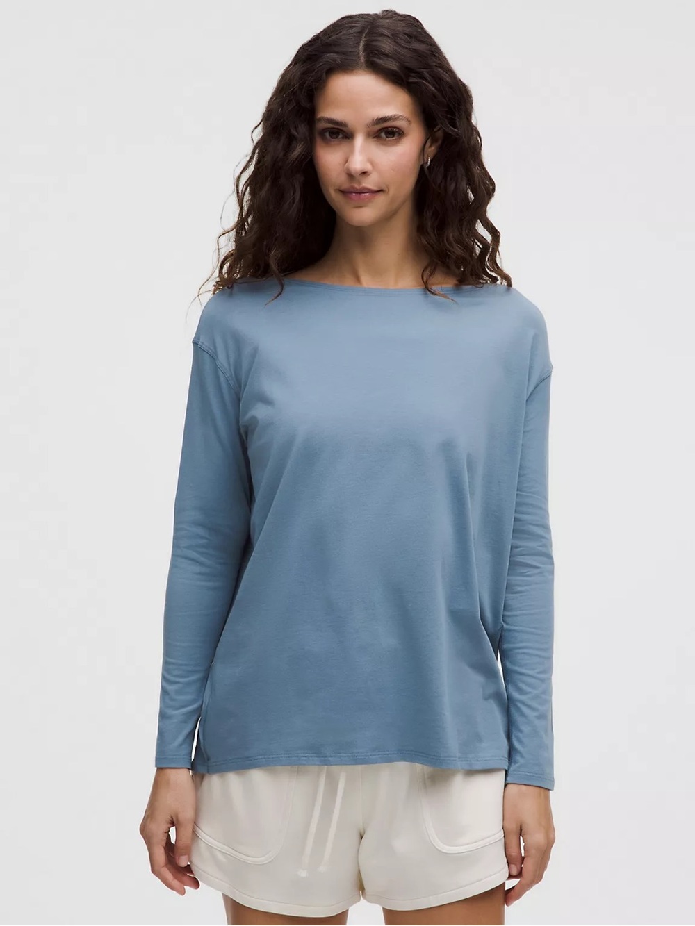 Lululemon Back In Action Organic Cotton-Blend Long-Sleeve Shirt